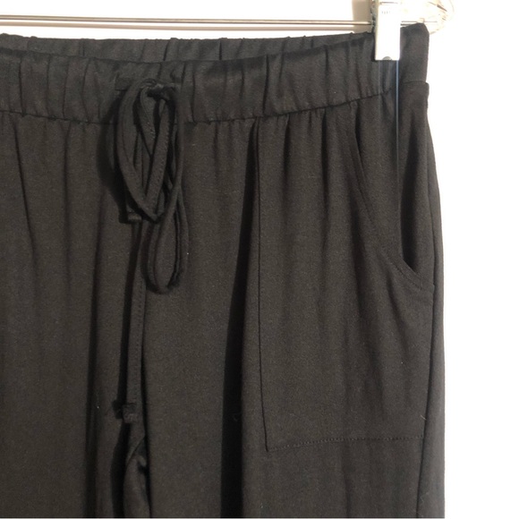 Lucky Brand Black Lounge Pants Womens Size S Drawstring Waist Pockets Knit Pjs - Picture 4 of 9